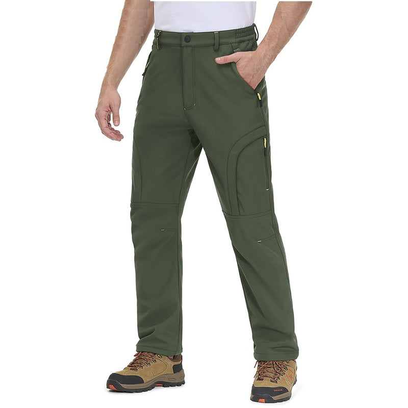 Winter Thermal Fleece Pants Pants Men Waterproof Tactical Pants Multi-Pockets Windproof Hiking Outdoor Warm Trousers