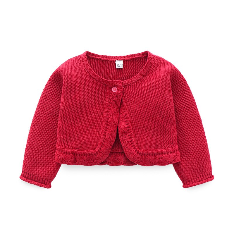 Spring and Autumn Kids Clothing Baby Girl Sets Infant Red Knitting Cardigan Star Mesh Dress Suit Outing Children Clothes