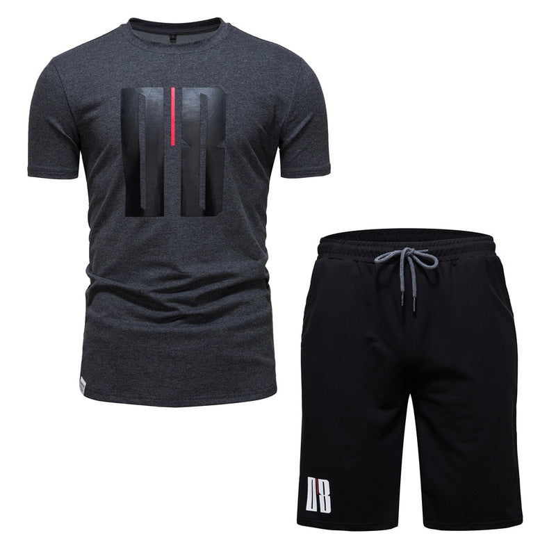 Men Short Sleeve T shirt and Shorts Set Summer Outdoor Sport and Jogging Tracksuit Mens Designer Clothes