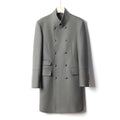 Business Casual Stand Collar Double Breasted Woolen Coat Men Winter Wool Overcoat Mens Long Melton Trench Jacket