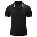 Summer Short Sleeve Basic Lapel Polo Shirt Men Rose Embroidered T-Shirt Top