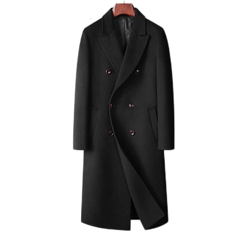 Men Wool coat Long Wool Blend Jacket Autumn Wool Cashmere Jacket Male Pea Coat Winter Overcoat Outerwear