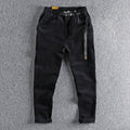 Corduroy Fabric Workwear Casual Pants Men Youth Slim Fit Pants