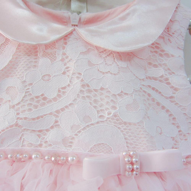 Baby Girls Fluffy Bow Princess Dress Toddler Kids Birthday Party Tulle Dresses Children Pink Lolita Ball Gown