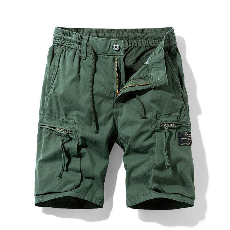 Mens Summer Cotton Army Tactical Cargo Shorts Multi-pocket Casual Short Pants Loose Military Shorts Men