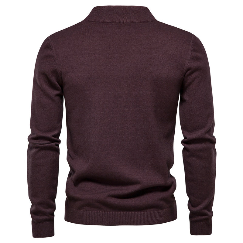 Men Sweater Casual Solid Color Warm Sweater Men Winter Slim Mens Sweaters