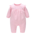 Spring and Autumn Children Clothing Baby Clothes Baby Girl One-Pieces Pink Long Sleeves Outing Kids Romper Infant Jumpsuit