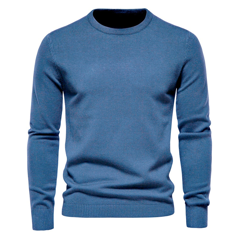 Men Sweater Casual Solid Color Warm Sweater Men Winter Slim Mens Sweaters