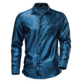 Mens Shirts Long Sleeve Slim Fit Disco Party Shirt For Men High Quality