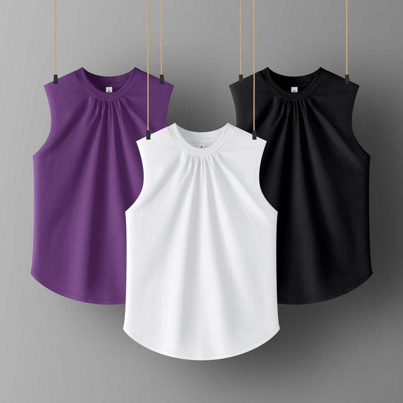 Women Clothing Sleeveless Summer Tops For Woman Casual Women T-shirts Turtleneck for girls Solid Clothes for Lady