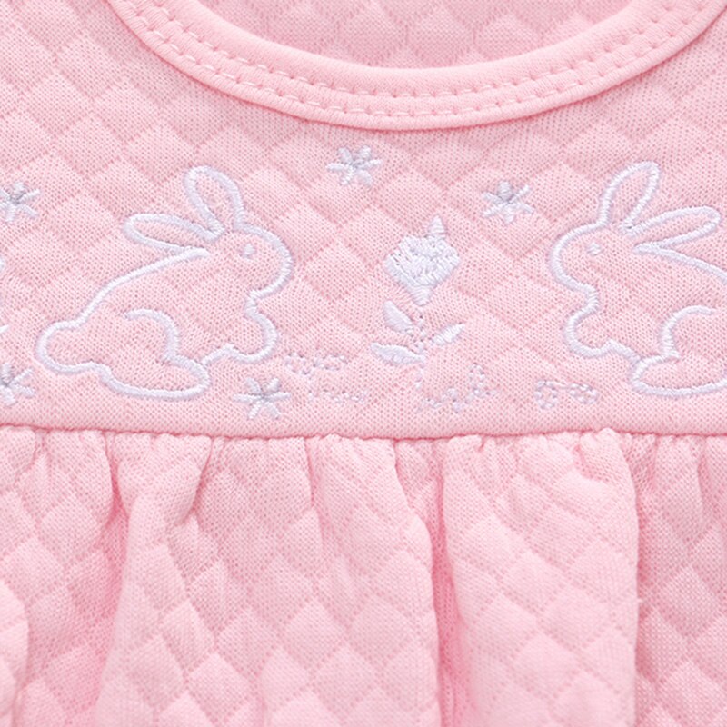 Spring and Autumn Children Clothing Baby Clothes Baby Girl One-Pieces Pink Long Sleeves Outing Kids Romper Infant Jumpsuit