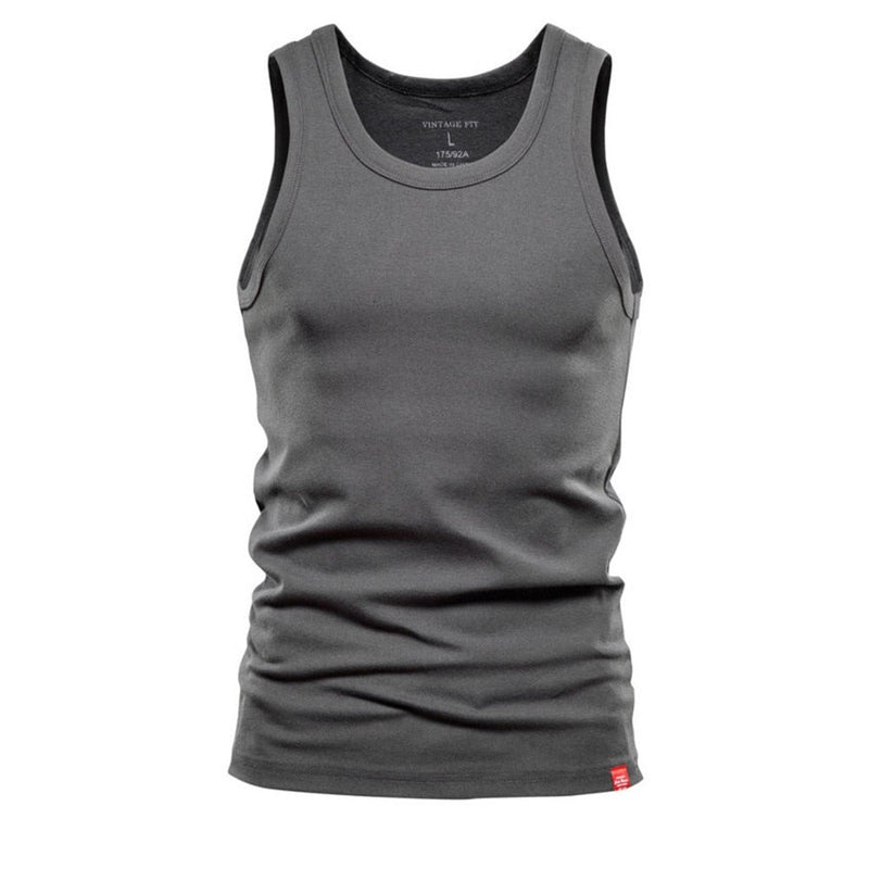 Casual Slim Fit Men Tank Tops Solid Gym Clothing Men Sporting Bodybuilding Men Clothing