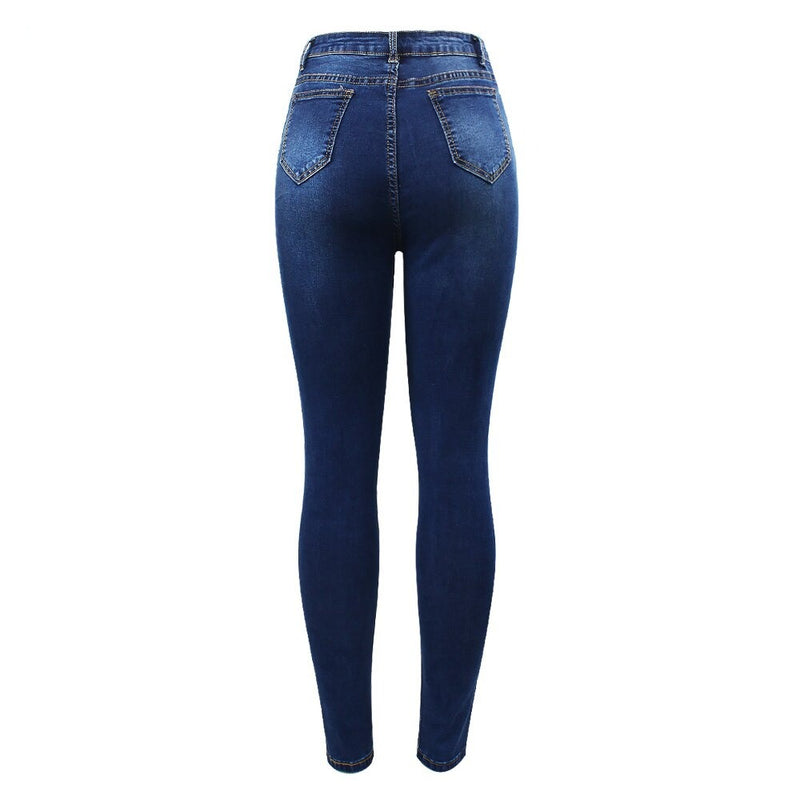 High Waisted Side Split Jeans Woman Stretchy Denim Pencil Pants Jeans For Women Clothing