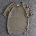 Summer Men Solid Premium Basic T-shirt Teens Short Sleeve Simple Loose Casual Pullover Tops Tee