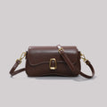 French Vintage Leather Square Bag Women