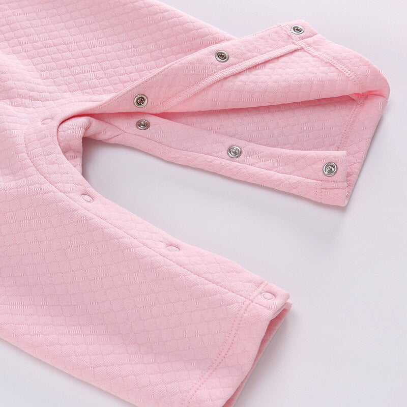 Spring and Autumn Children Clothing Baby Clothes Baby Girl One-Pieces Pink Long Sleeves Outing Kids Romper Infant Jumpsuit