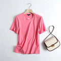 England Style High Street Casual Summer T Shirt Women Round Collar Loose Cotton Tshirt Tops