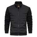 Mens Stand Collar Zipper Coats Casual Knitting Sleeves Autumn Winter High Quality Splicing Jackets for Men