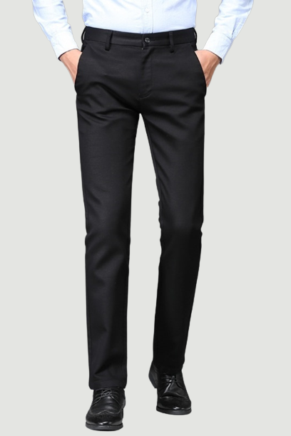 Mens Suit Pants Regular Straight Fit Anti-wrinkle Cotton Elasticity Long Trousers Business Casual Pants
