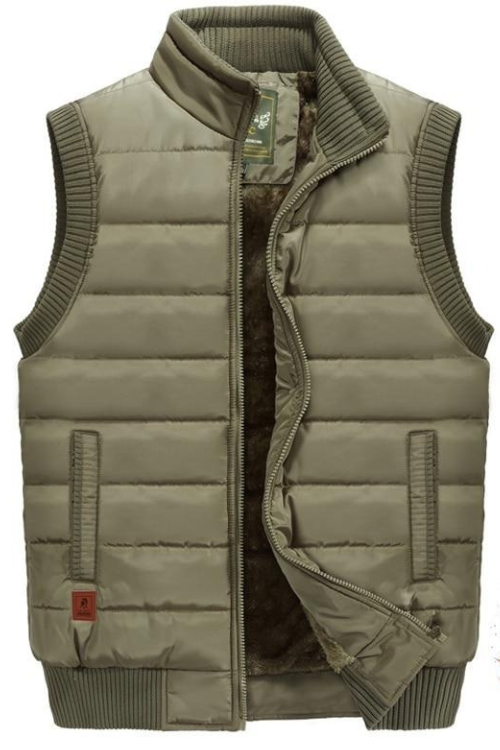 Mens Jacket Sleeveless Vest Winter Male Fleece Warm Vest Coats Men Stand Collar Army Thicken Waistcoats Clothing