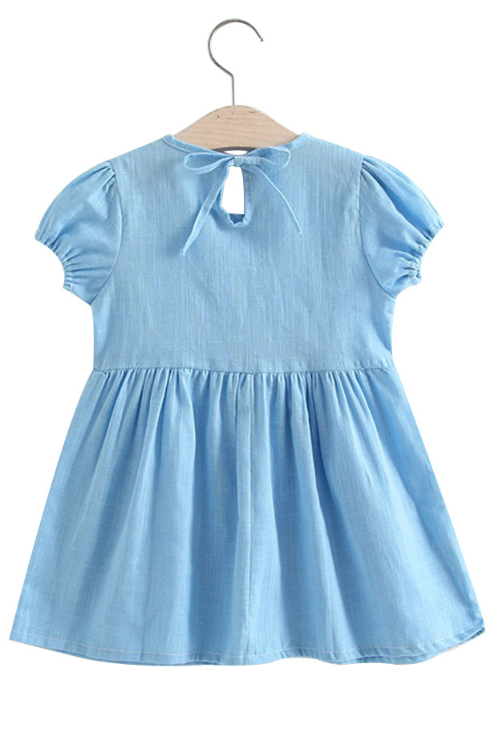 Baby Dress Kids Girls Ruffles Children's Bubble Sleeve Frilly Doll Collar Short Dress Princess Dresses Casual Clothes