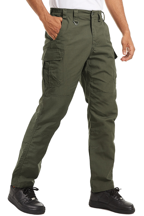 Safari Ripstops Hiking Pants Mens Tactical Fishing Training Work Pants Outdoor Workout Army Military Cargo Trousers