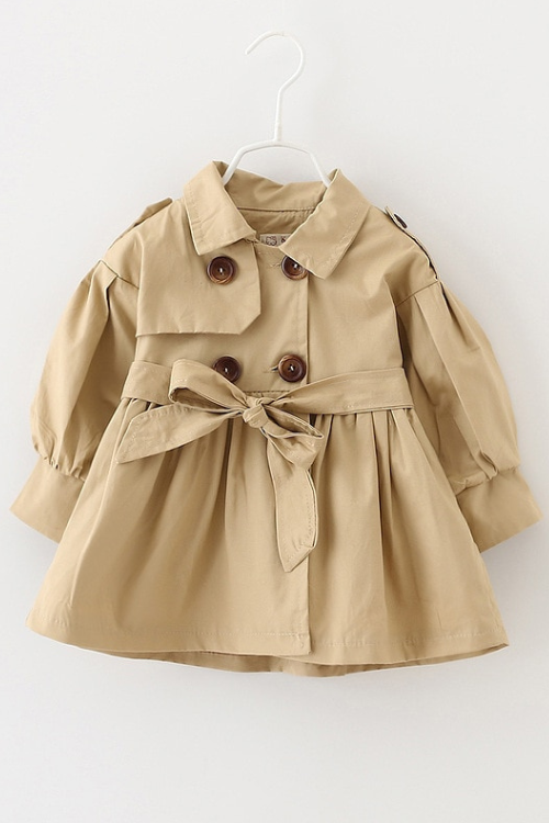 New autumn Girls jacket children's clothing girl trench kids jacket girl coats Outerwear with belt 0-4Y