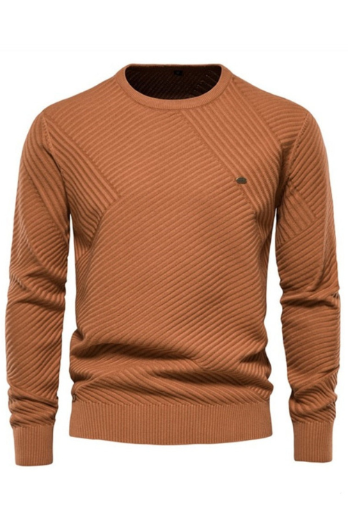 Mens Sweater Striped O-Neck Knitted Pullover for Men Casual High Quality New Winter Sweater Men