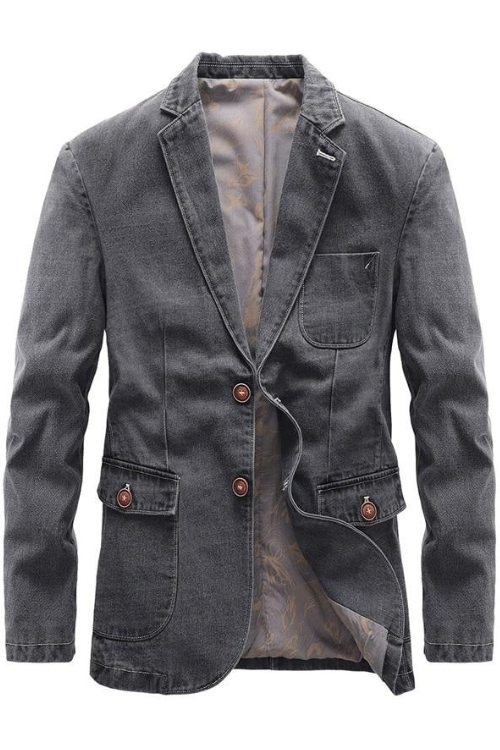 Automne hommes veste en jean à la mode mince Denim costumes Jean vestes Outwear décontracté coupe-vent Cowboy manteaux vêtements