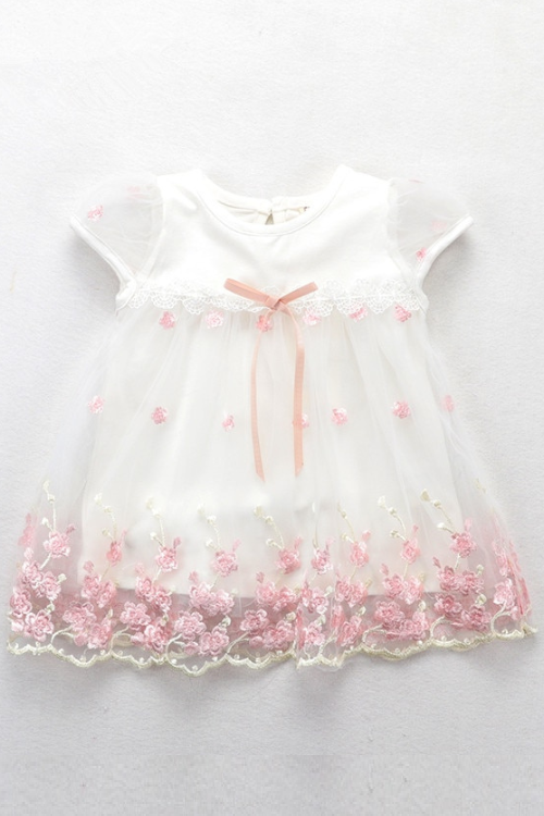 Baby Girls Dress New Short Sleeve Newborn Dresses for Baby Girls Summer Birthday Party Dress Baby Clothing 0-2T