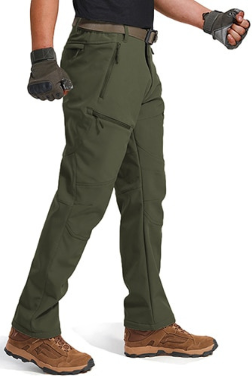 Winter Tactical Softshell Military Trousers Men Fleeced Warm Multi-Pockets Cargo Work Trousers Rip-stop Hike Hunt Pants