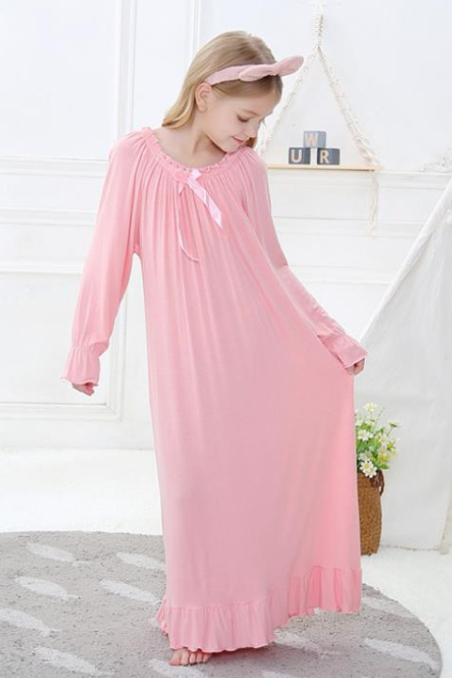 Princess Spring Night Dress Children Pajama Children Home Clothing Baby Nightgown Girl Sleepwear Robe