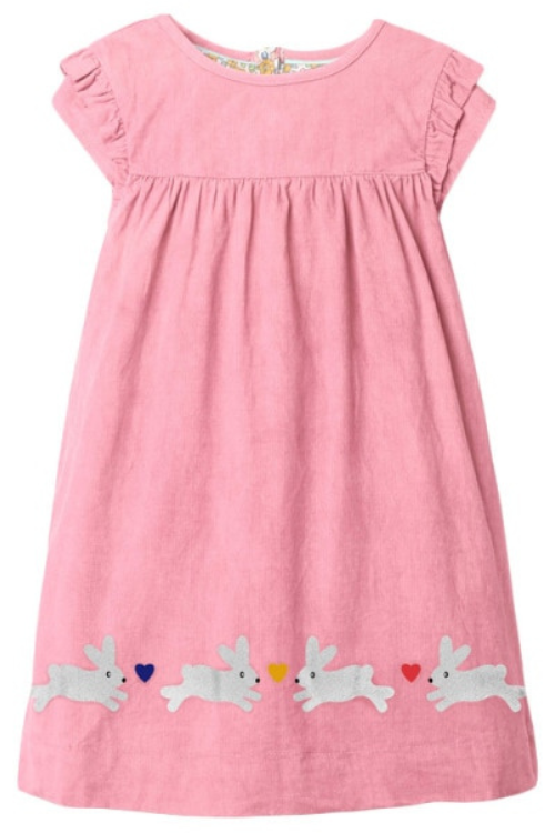 Frocks pour filles été bébé fille enfants vêtements enfant en bas âge lapin Applique décontracté coton robe pour enfants 2-7 ans