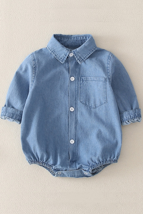 Baby Clothing Newborn Baby Boys Denim Bodysuits Jumpsuit Outfits Sunsuit Baby Girls Clothes 0-24M