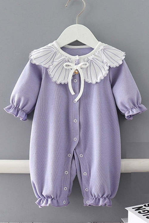 Baby Romper Kids Spring Toddler Outfits Baby Girls Clothes purple