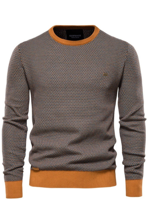 Cotton Loose Pullovers Sweater Men Casual Warm Quality Spliced Mens Knitted Sweater Winter Sweaters for Men