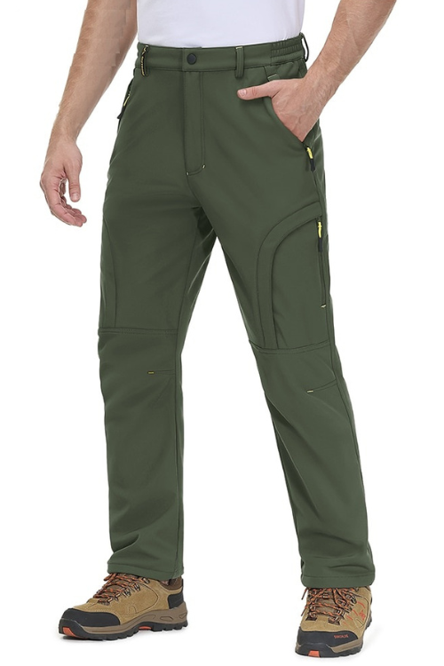 Winter Thermal Fleece Pants Pants Men Waterproof Tactical Pants Multi-Pockets Windproof Hiking Outdoor Warm Trousers