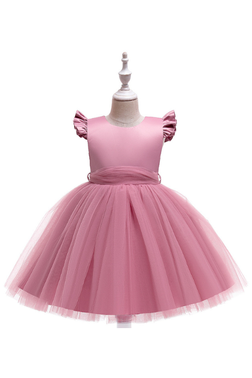 Gold Tulle Princess Dress for Girl First Birthday Party Dress Kids Clothes Christmas Dress