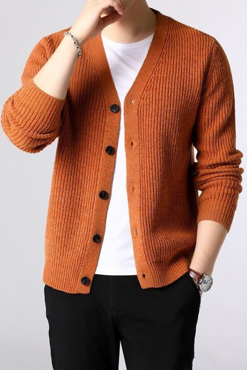 Sweater Men Cardigan Thick Slim Fit Jumpers Knitwear Warm Winter Style Casual Clothing Male