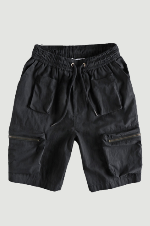 Summer trend solid casual shorts men three-dimensional pocket loose youth five point pants