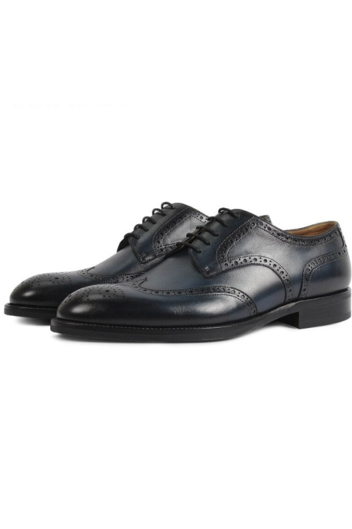 Men Shoes Handmade Pattern Design Luxury Leather Classic Full Brogue Business Wedding Dress Man