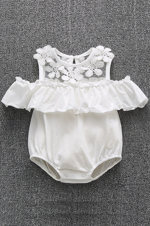 infant Baby summer bodysuit girls wedding daily bodysuit cotton jumpers baby playsuit baby dress