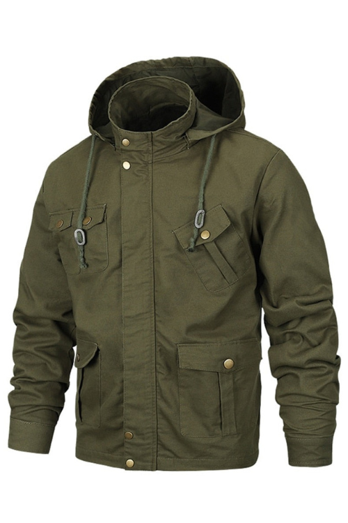 Military Jacket Men Hooded Cotton Pilot Jacket Coat Army Men Bomber Jackets Cargo Flight Jacket Male