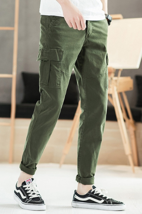 Casual Style Cargo Pants Mens Multi-Pocket Military Tactical Pants Men Outwear