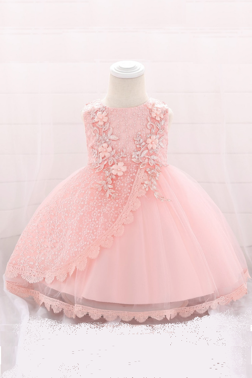 Christmas Celebration Christening First Birthday Dress Baby Girl Party Flower Dresses Child Princess Dress