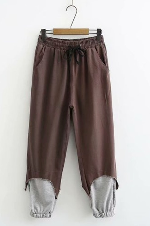 Women's Elastic Waist Casual Pants Oversized Sportswear Pants