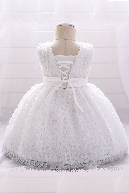 Baby Girl Dress Lace Beads Flower Baptism Dress For Girl Clothes Party Wedding Princess Dresses