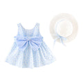 Summer Toddler Baby Kids Girls Floral Flowers Princess Dress Hat Outfits Clothes Kids Clothes Baby Children Clothing