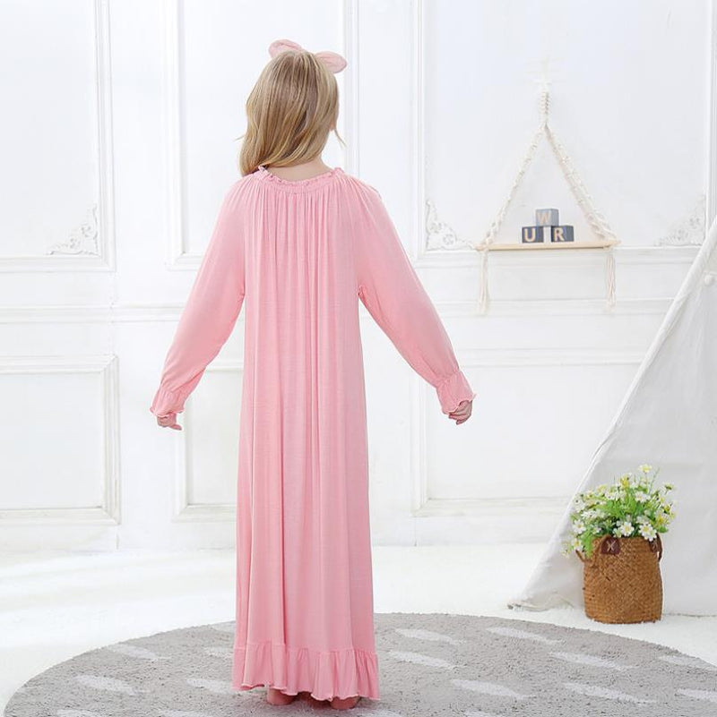 Princess Spring Night Dress Children Pajama Children Home Clothing Baby Nightgown Girl Sleepwear Robe