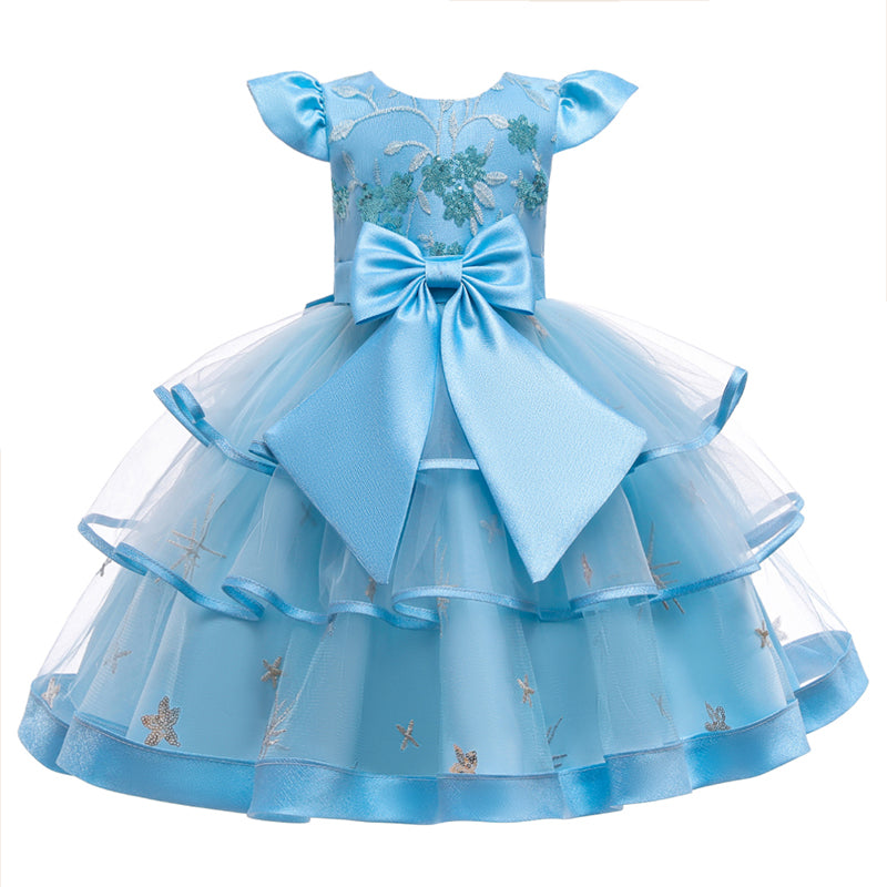 Dress For Girls Wedding Party Dresses Kids Princess Christmas Dress Children Girls Clothing Baby Girls Flower Striped